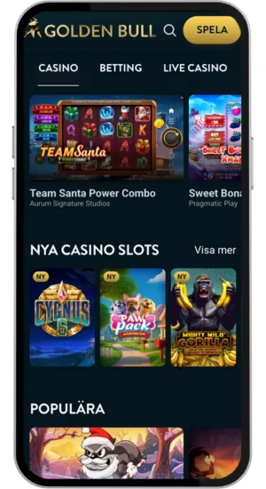 Hitta ett spel på Golden Bull casino